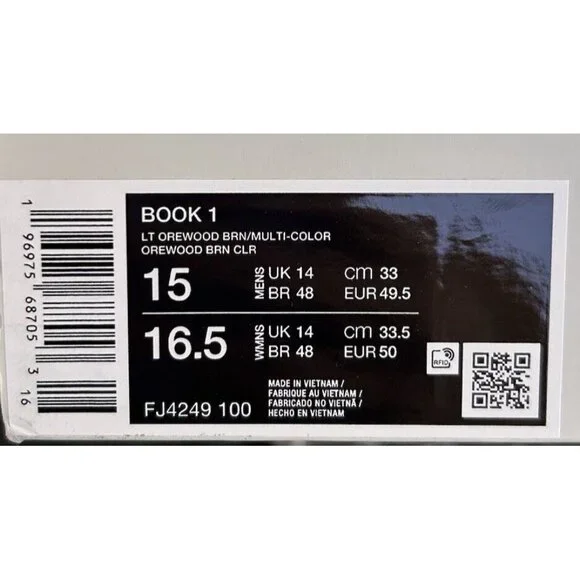 NIKE BOOK 1 MIRAGE (TRANSLUCENT OUTSOLE) Size 15 - Picture 6 of 6